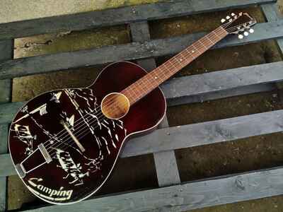 Framus Camping 1961 unique parlor vintage acoustic guitar, great condition.