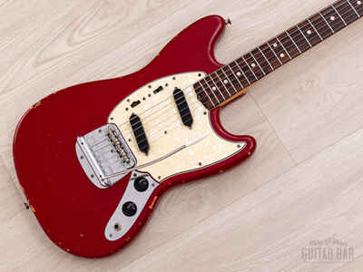 1966 Fender Mustang Vintage Offset Guitar Dakota Red, 100% Original w /  Case