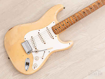 1956 Fender Stratocaster Vintage Guitar One-Piece Ash, Blonde w /  V Neck, Case