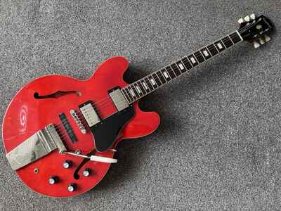 2022 Epiphone Joe Bonamassa 1962 ES-335 Electric Guitar in Cherry with CASE dot