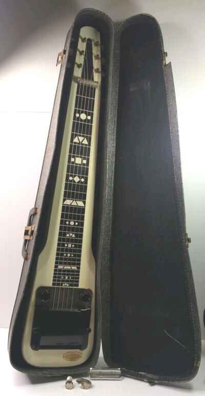 1966 Valco Supro Comet S410H Lap Steel w /  Case  Working