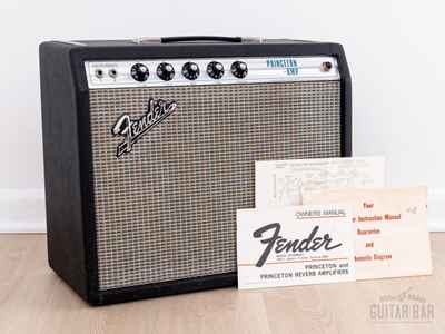 1970 Fender Princeton Non-Reverb Silverface Vintage Guitar Tube Amp
