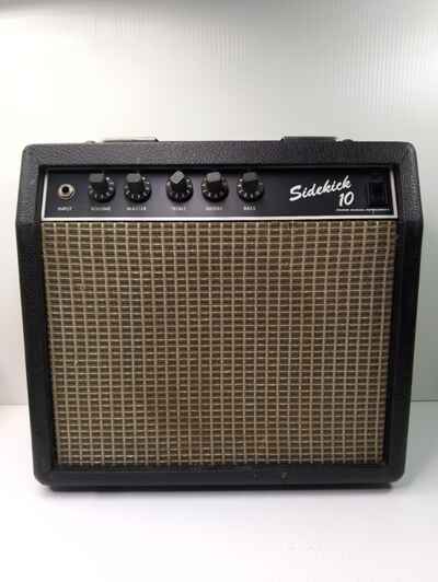 Vintage Fender Sidekick 10 Electric Guitar Amp 8?? Blue Speaker Working  / Japan