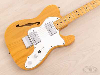 1975 Fender Telecaster Thinline Vintage Semi-Hollow Guitar Natural Ash w /