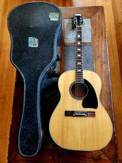 Bruno Maxitone acoustic parlor travel guitar vintage MIJ 