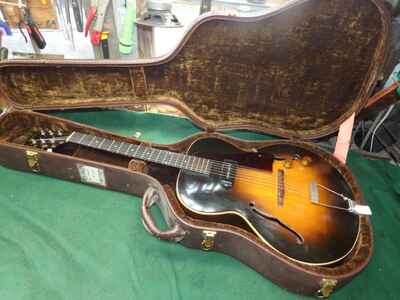 1952 GIBSON ES-125 Arch top original Electric Guitar ES125 Hard Shell Case Read
