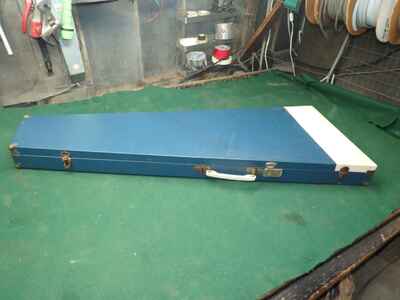 VINTAGE Unique Blue  /  WHT Guitar Case hardware stamped Made In Japan