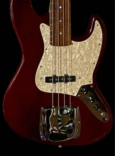 Rare 1970s Harmony Jazz Bass Guitar - Flamed Neck