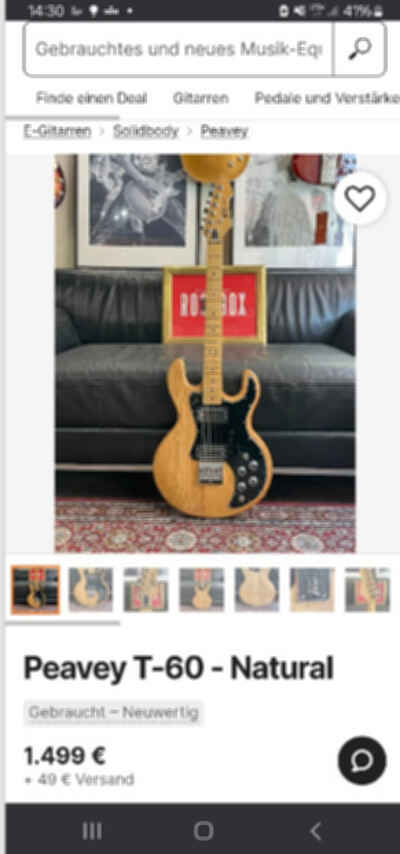 Peavey T-60 Electric Guitar 1979 USA ?? All Original, Natural Finish, Vintage