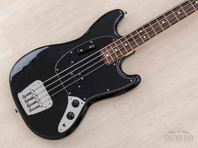 1976 Fender Mustang Bass Vintage Short Scale Bass Black 100% Original w /  Case