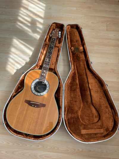 1981 Vintage Ovation CC67 Celebrity Electro Acoustic Guitar Korea, Strap & Case