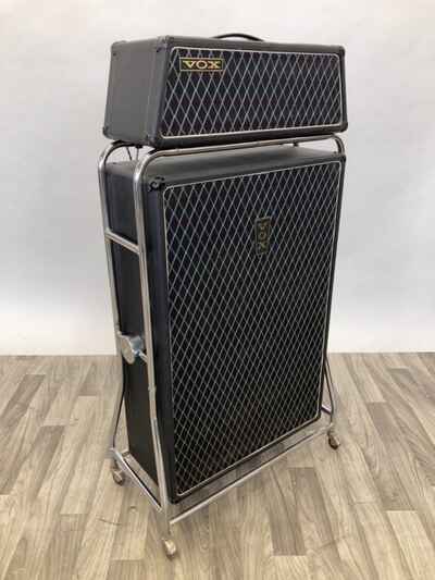 Vintage Original Vox Beatle V-1141 Guitar Amp With Silver Dogs Speakers & Stand