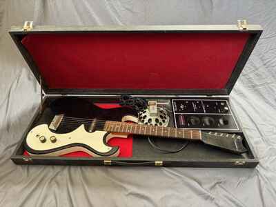 Silvertone 1448 Vintage Black Sparkle Guitar / Amp with Case, 1962