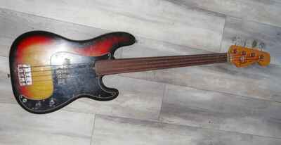 1976 Fender Precision Bass Fretless USA Sunburst