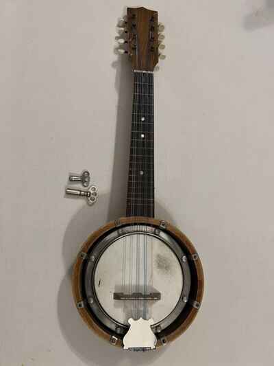 A Vintage eight string Banjo / Mandolin with case and Key