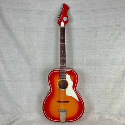 Truetone Kay K5165 1969 Cherry Sunburst Auditorium Acoustic Guitar
