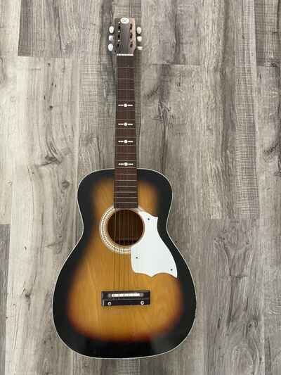 Vintage Silvertone Acoustic Parlor Guitar Sears Roebuck Co. May Harmony 6 String