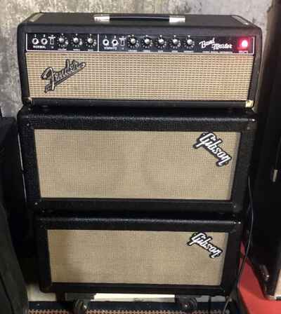 1968 Fender Bandmaster Refurbished with 2 1966 Gibson 2x10 Cabinets. CTS Loaded