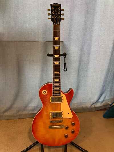 Fernandes Cherry Sunburst Electric Guitar (Approx 1985)