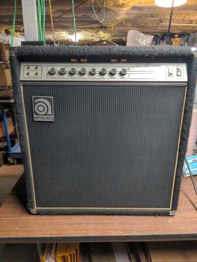 Rare Vintage 1970s Ampeg B-115 Bass Electric Acoustic Guitar Amp Amplifier *READ