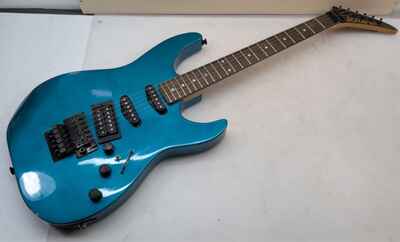 Vintage 1980s Kramer F-6000 Solid Body Electric Guitar Made in USA - Blue