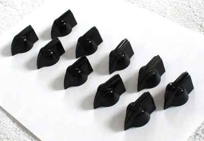 (10) VINTAGE 1950S 1960S DAKA WARE KNOB SET GUITAR BASS AMPLIFIER CHICKEN HEAD