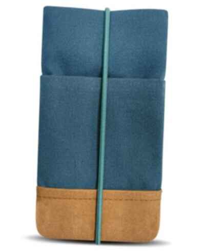 Moin Padded Canvas Phone Sleeve with Rubber Closure - Handmade Phone Case