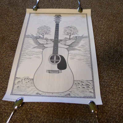 Martin Guitar D 28 Lithograph Dick Boak 1990 edition superb condition
