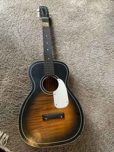 Vintage Silvertone Parlor Guitar 6 String Acoustic