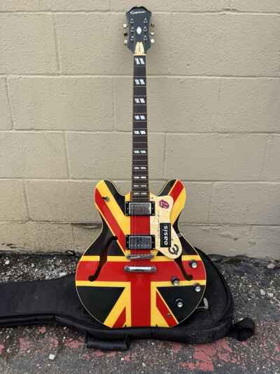 Electric Guitar Epiphone Super Nova Oasis Noel Gallagher Blue Semi Hollow + Case