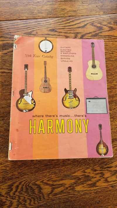 Vintage Original 1962 Harmony Guitar Color Catalog Stella Resotone Banjos Vega