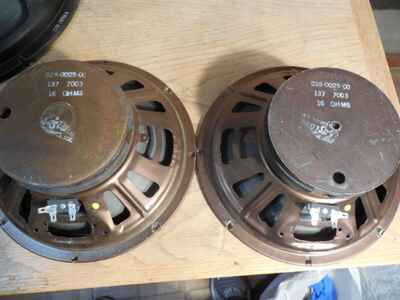 Match Pair CTS 10" Loudspeakers, orig cones, 1970 codes, Fender Super etc 16 ohm