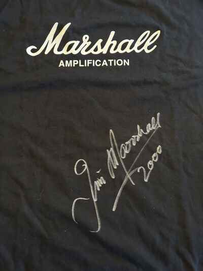 Jim Marshall Autographed Marshall Amplification Signed T-Shirt 2000 New