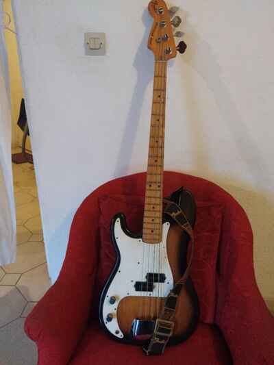 Fender Précision basse  bass USA 1978 gaucher left sunburst