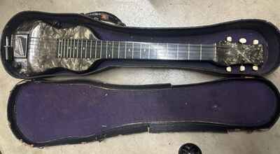 Vintage Bronson Streamliner Lap Steel Guitar USA Pat 2209016 with Original Case