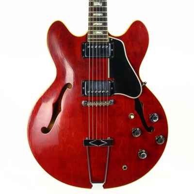1967 Gibson ES-335 TDC Cherry Red | Dual Patent Number Sticker Humbuckers, Vinta