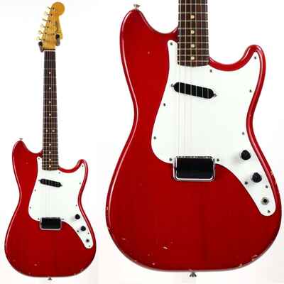 1964 Fender Musicmaster Cherry Red | Rare MAHOGANY BODY Pre-CBS duo sonic