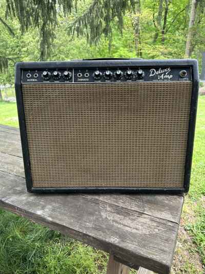 Fender Deluxe 2-Channel 20-Watt 1x12" Guitar Combo 1963 - 1966 - Black Panel