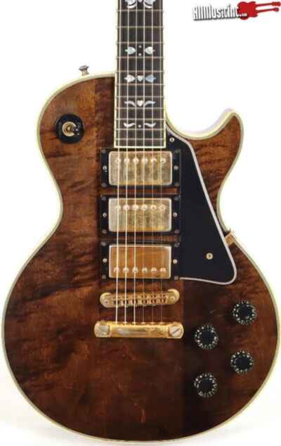 Vintage 1977 Gibson Les Paul Artisan 3-Pickup Walnut Electric Guitar w /  Case