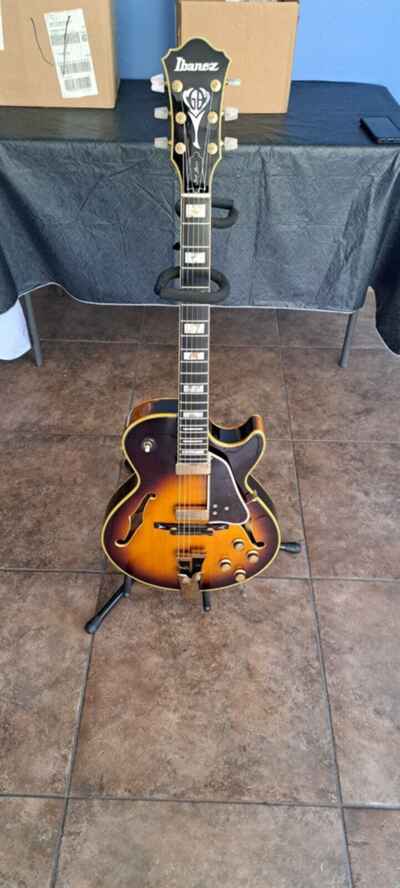 GEORGE BENSON IBANEZ GB10 1982 SUNBURST JAZZ ELECTRIC GUITAR COLLECTOR