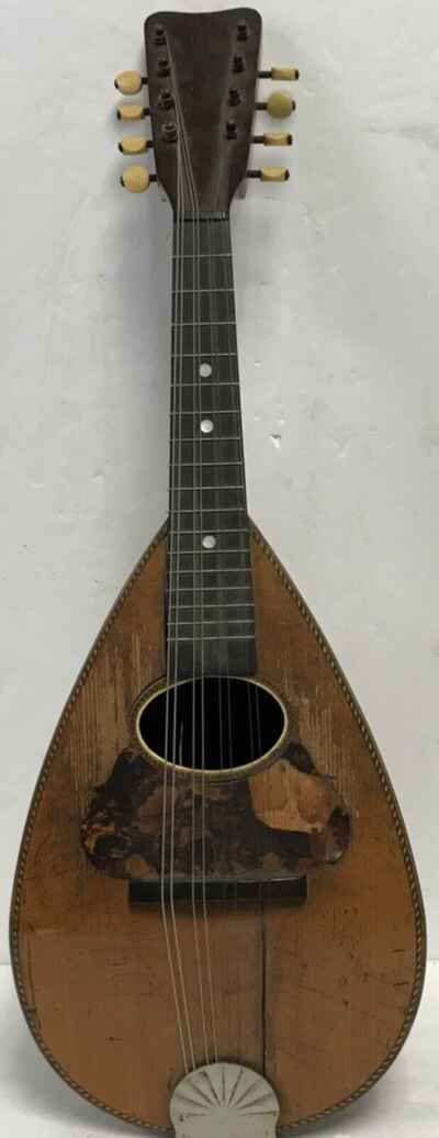 Antique Bowl Back Mandolin Musical String Instrument For Repair