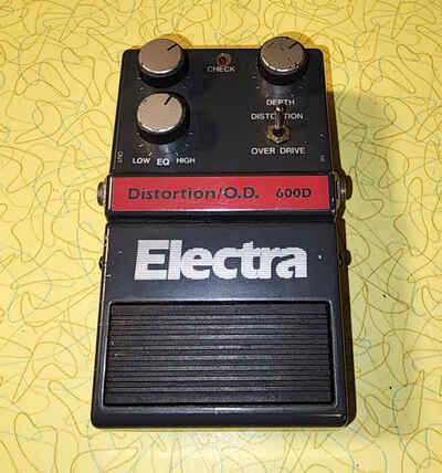 Vintage Electra 600D Distortion O D. Overdrive Guitar Effects Pedal