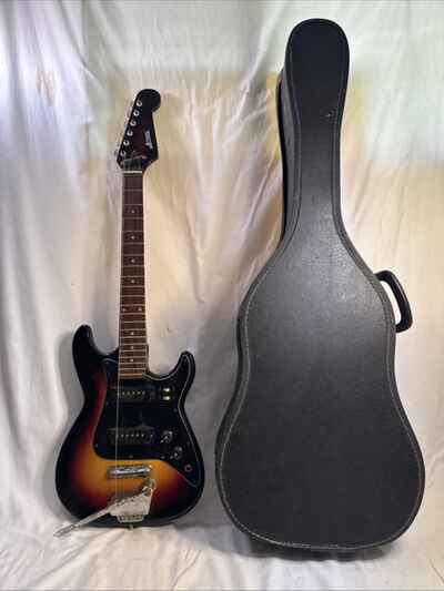1960s-70s Teisco EG-27 Gold Foil Pickups Japan Electric Guitar Needs Some TLC