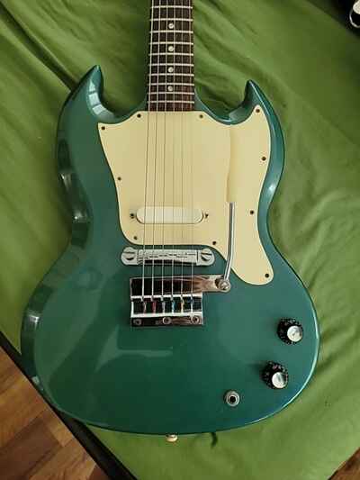 1967 Gibson Melody Maker SG Pelham Blue W /  Original Case And Hardshell Case