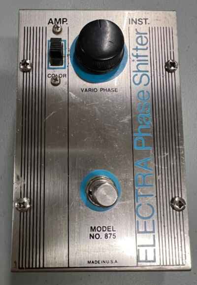 Electra Model 875 Analog Phase Shifter Phaser Rare Vintage Guitar Effect Pedal