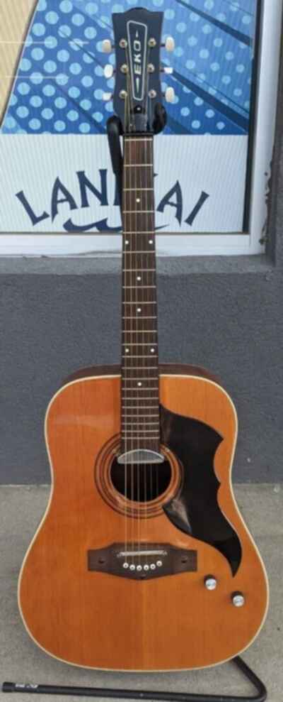 Eko Ranger VI EL 1970s - Sunburst Electric Acoustic guitar in Hardshell case