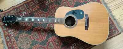 Vintage 1970s Epiophone Dreadnaught PT-150 Bard Guitar