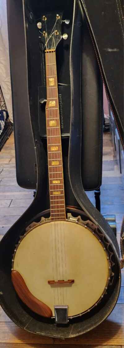 Vintage Harmony Eagle Back 5 String Resonator Banjo 1960