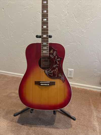 1979 Gibson Hummingbird Custom Acoustic Guitar Sunburst w Origi HSC SN 70459073