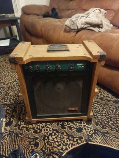 Crate Model CR-1 by SLM  Guitar Amplifier Wooden Crate, Vintage 1978 Tested Works